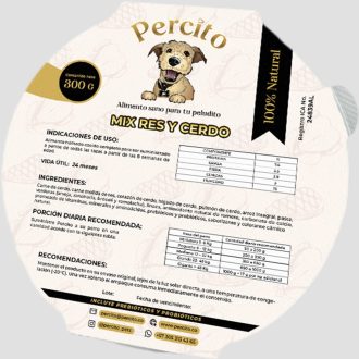 Percito 300 g Bowl Mix Res y Cerdo